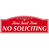 All Quality "HOME SWEET HOME NO SOLICITING" Engraved Sign, 3" x 8"
