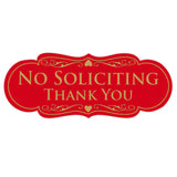 Designer NO SOLICITING Thank You Sign