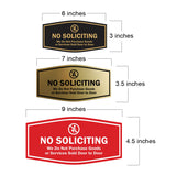 Fancy No Soliciting We Do Not Purchase Goods or Services Sold Door to Door Wall or Door Sign