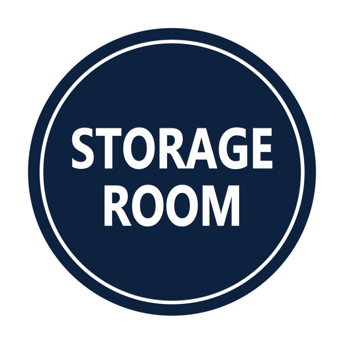 Blue / White Signs ByLITA Circle Storage Room Sign
