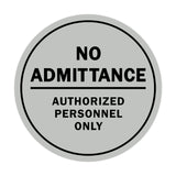 Signs ByLITA Circle No Admittance Sign with Adhesive Tape, Mounts On Any Surface, Weather Resistant, Indoor/Outdoor Use