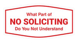 Fancy What Part of No Soliciting Do You Not Understand Wall or Door Sign