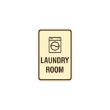 Ivory / Dark Brown Portrait Round Laundry Room Sign