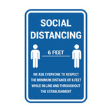 Portrait Round Social Distancing Sign