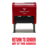 Return To Sender Not At This Address Self Inking Rubber Stamp