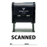 Scanned By Date Self Inking Rubber Stamp