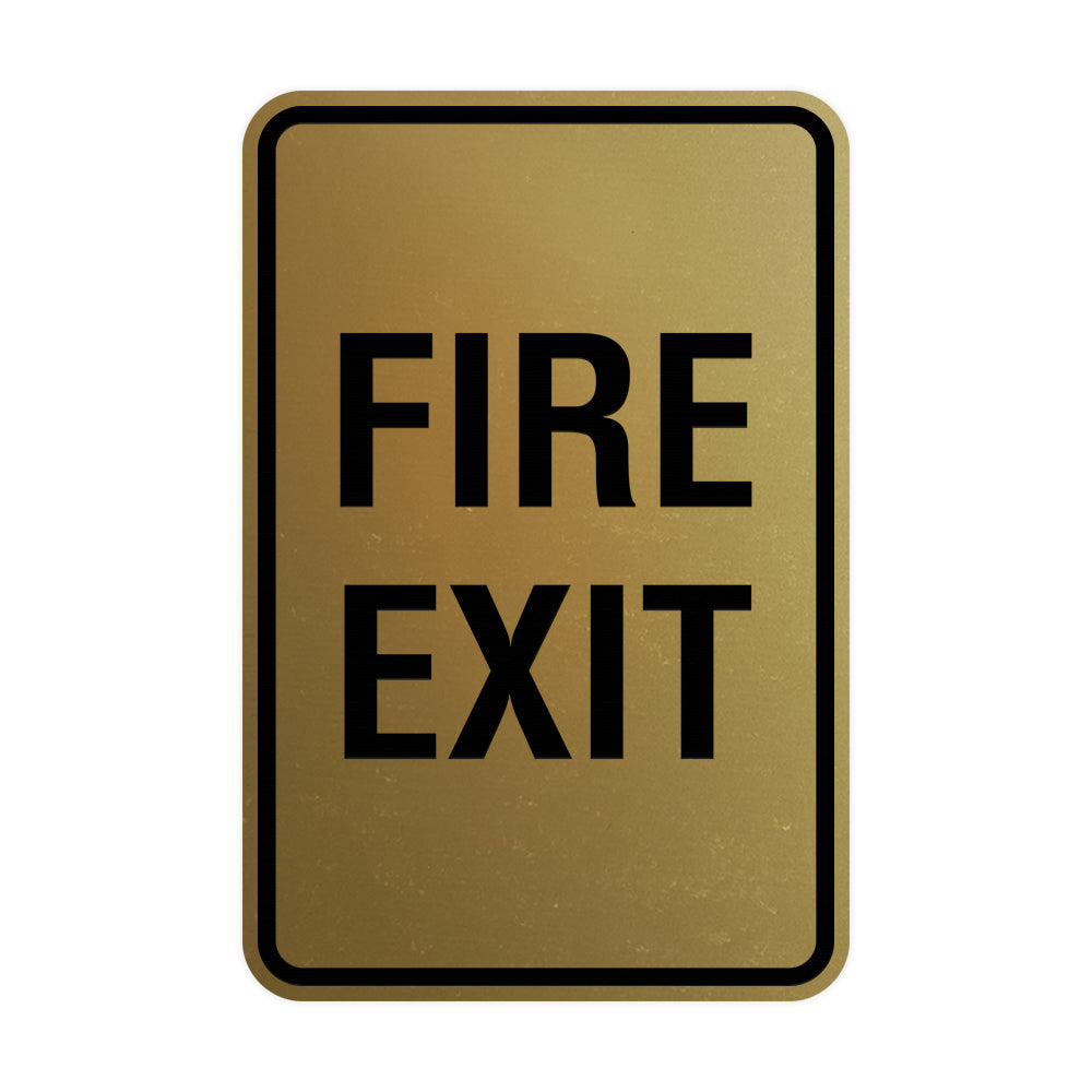 Portrait Round Fire Exit Sign