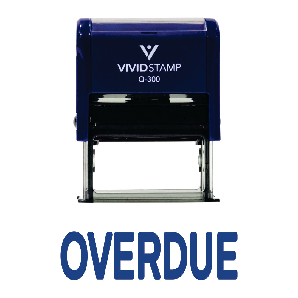 Overdue Self Inking Rubber Stamp