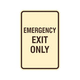 Portrait Round Emergency Exit Only Sign