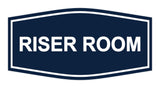 Navy Blue / White Signs ByLITA Fancy Riser Room Sign