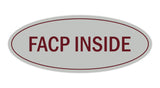 Signs ByLITA Oval FACP Inside Sign