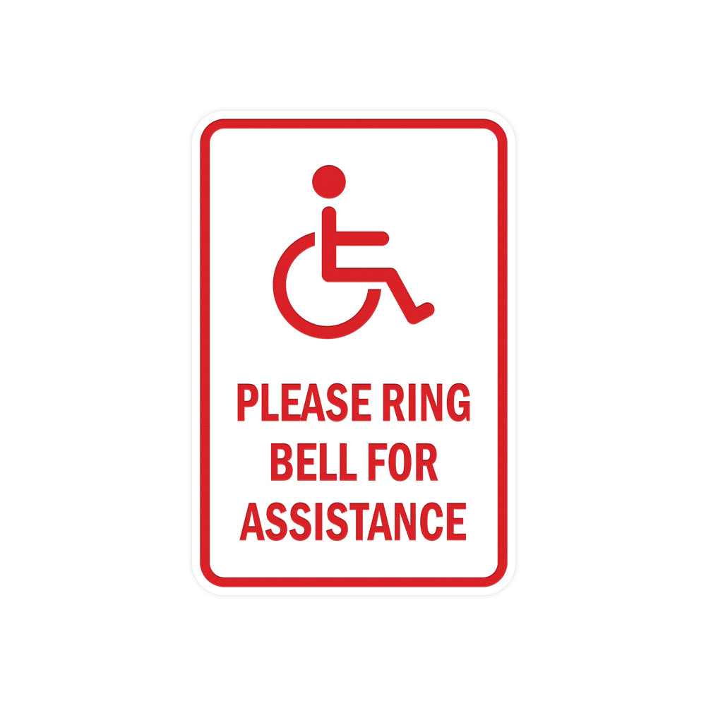 Portrait Round Please Ring Bell For Assistance Sign