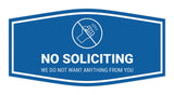 Fancy No Soliciting We Do Not Want Anything From You Wall or Door Sign