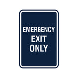 Portrait Round Emergency Exit Only Sign