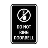 Portrait Round Do Not Ring Doorbell Sign