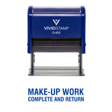 Make-Up Work Complete and Return Teacher Self Inking Rubber Stamp