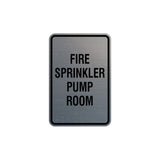 Portrait Round Fire Sprinkler Pump Room Sign