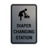 Portrait Round Diaper Changing Station Sign