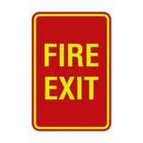 Portrait Round Fire Exit Sign