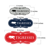 Designer Tigers and Tigresses, Novelty Restroom Signs, Set of 2 (Black) - Small
