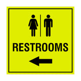 Signs ByLITA Square Restrooms left arrow Sign