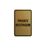Portrait Round Private Restroom Sign