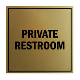 Signs ByLITA Square Private Restroom Sign with Adhesive Tape, Mounts On Any Surface, Weather Resistant, Indoor/Outdoor Use