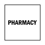 Signs ByLITA Square Pharmacy Sign with Adhesive Tape, Mounts On Any Surface, Weather Resistant, Indoor/Outdoor Use