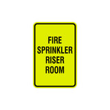Portrait Round Fire Sprinkler Riser Room Sign