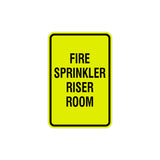 Portrait Round Fire Sprinkler Riser Room Sign