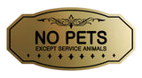 Victorian No Pets Except Service Animals Sign