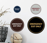 Circle Emergency Exit Only Sign