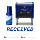 Received By Date Self Inking Rubber Stamp Combo With Refill