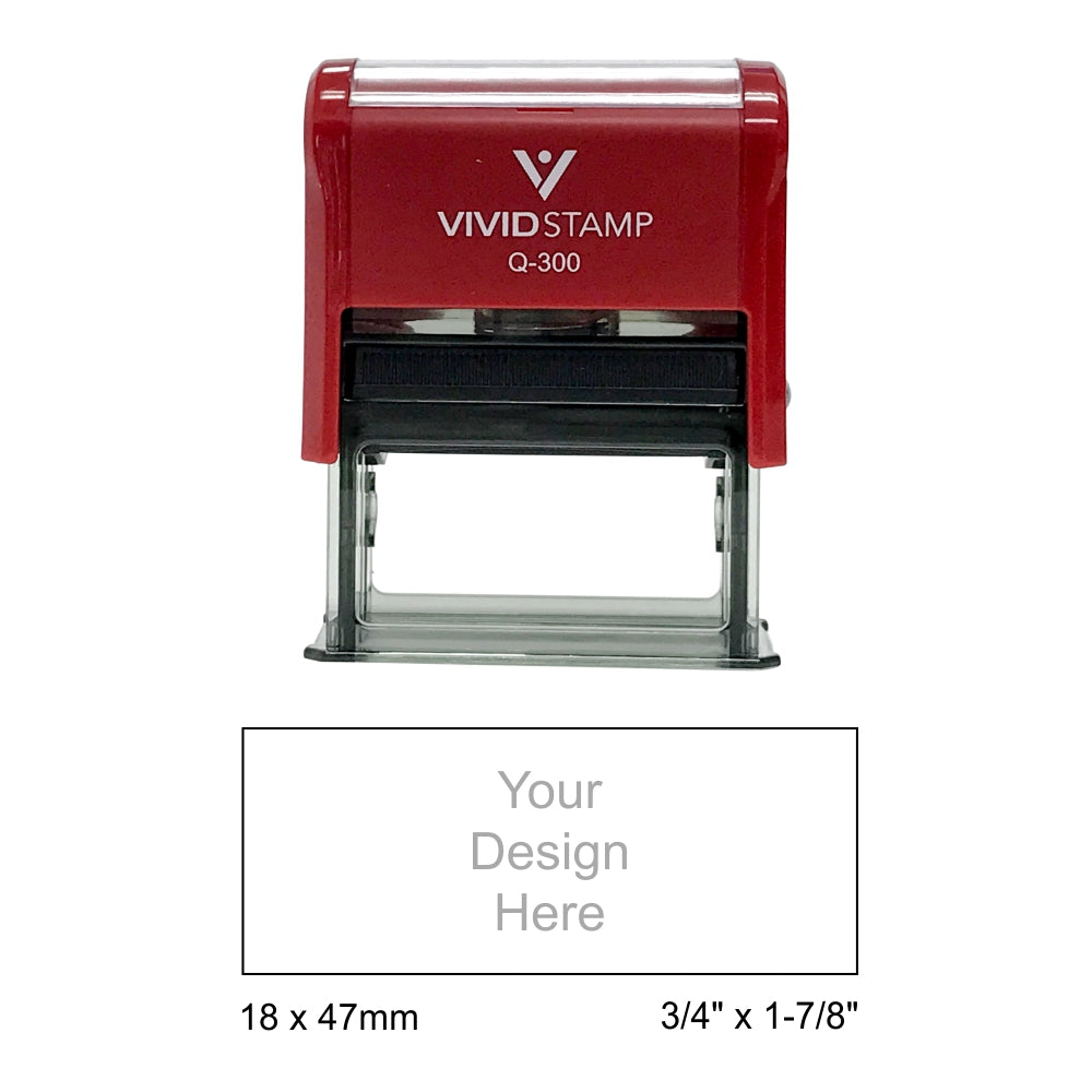 Vivid Stamp Q-300 Self-Inking Stamp - Red Body
