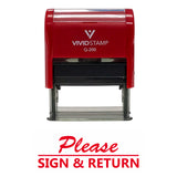 Please Sign And Return Self Inking Rubber Stamp