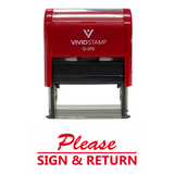 Please Sign And Return Self Inking Rubber Stamp