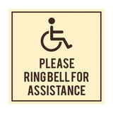Signs ByLITA Square please ring bell for assistance Sign