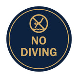 Signs ByLITA Circle No Diving Sign with Adhesive Tape, Mounts On Any Surface, Weather Resistant, Indoor/Outdoor Use
