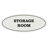 Oval STORAGE ROOM Sign