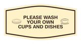 Fancy Please Wash Your Own Cups and Dishes Wall or Door Sign