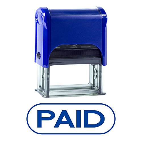 Paid Pill Shaped Self Inking Rubber Stamp