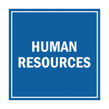 Signs ByLITA Square Human Resources Sign with Adhesive Tape, Mounts On Any Surface, Weather Resistant, Indoor/Outdoor Use