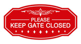 Victorian Please Keep Gate Closed Sign