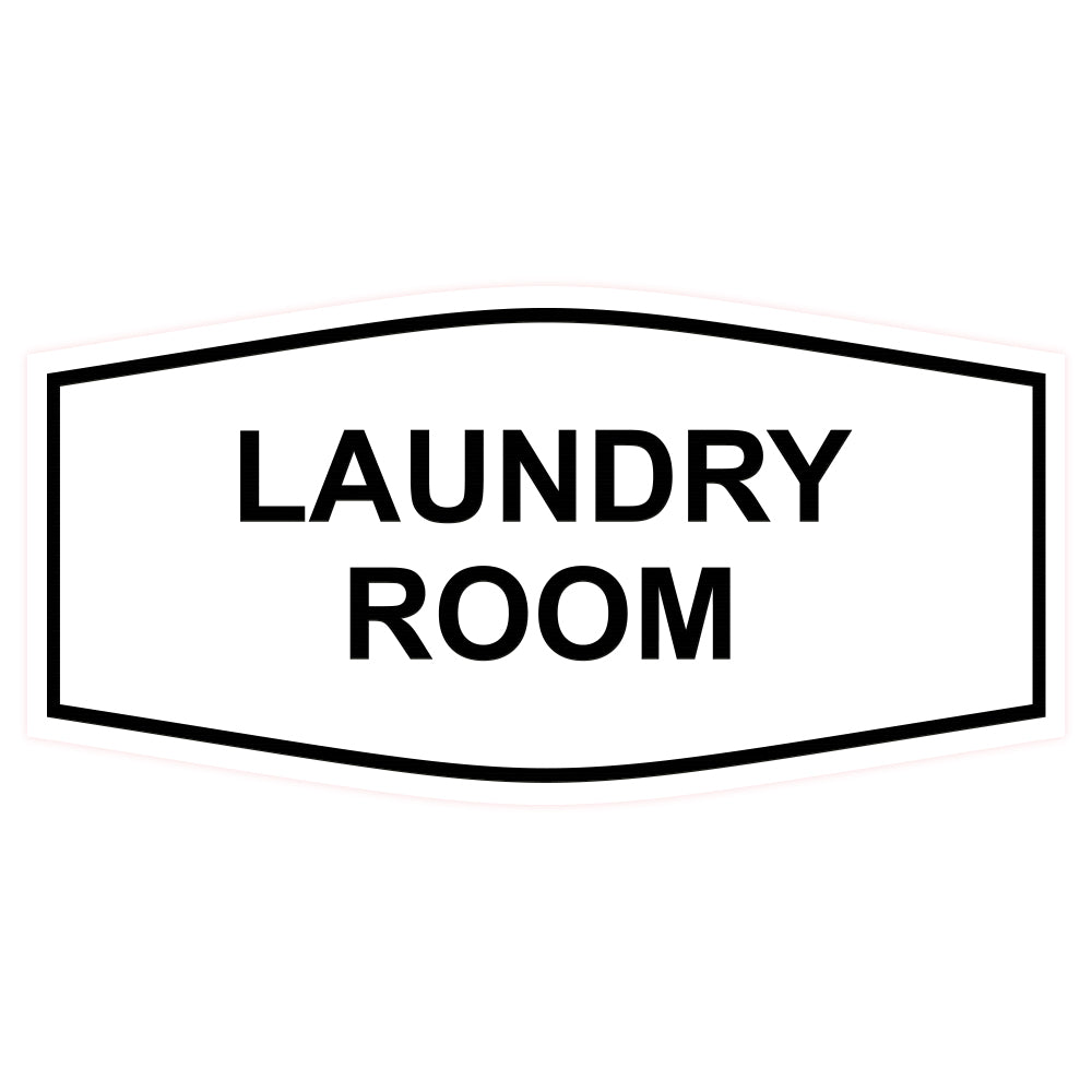 White Fancy Laundry Room Sign
