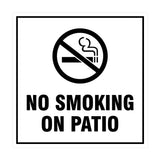 Signs ByLITA Square No Smoking on Patio Sign with Adhesive Tape