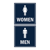 Signs ByLITA Square men women sign set with Adhesive Tape, Mounts On Any Surface, Weather Resistant, Indoor/Outdoor Use