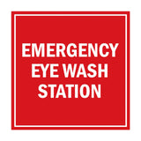 Signs ByLITA Square Emergency Eye Wash Station Sign with Adhesive Tape, Mounts On Any Surface, Weather Resistant, Indoor/Outdoor Use