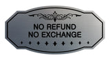 Victorian No Refund No Exchange Sign