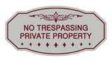 Victorian No Trespassing Private Property Sign
