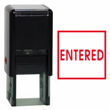 Square ENTERED Self Inking Rubber Stamp